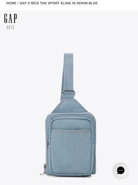 Beis x Gap Collaboration Light Blue Crossbody Sling Bag NWT